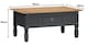 image 4 of Corona Charcoal 1 Drawer Coffee Table Solid Wood Pine Wooden Dark Grey with Mexican Styling
