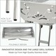 image 5 of Folding BBQ Charcoal Barbecue Grill Steel Stainless Garden Picnic Camping Stove
