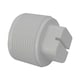 image 2 of Plastica 1.5in Threaded Plug White Pack of 10
