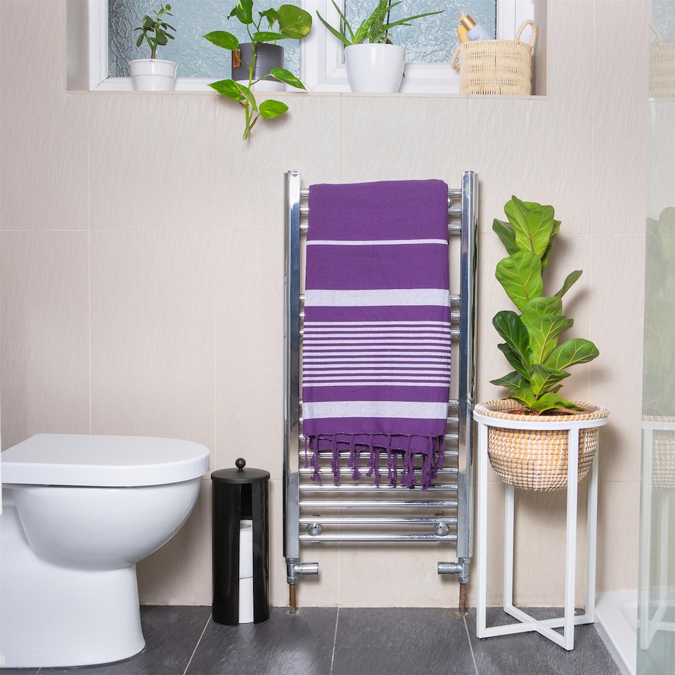 image 1 of Nicola Spring Deluxe Cotton Turkish Bath Towel - Purple | Purple | Purple