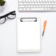 image 3 of A5 Clear Translucent Clipboard - with Ruled Side