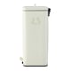 image 7 of Charles Bentley 30L Steel Square Retro Kitchen Pedal Waste Bin Cream