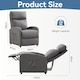 image 6 of CozyWell Grey Linen Fabric Reclining Arm Chair | Grey