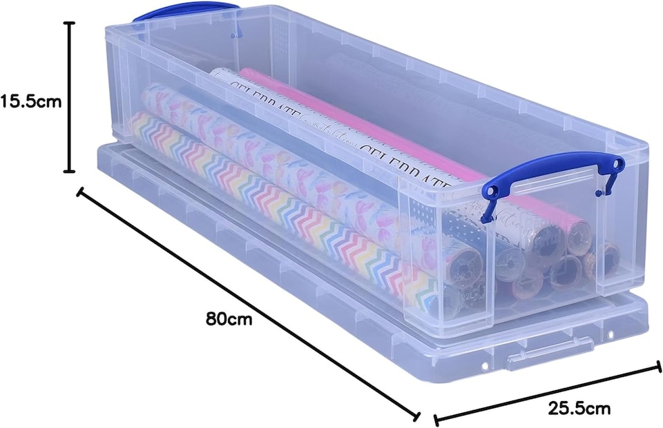 image 1 of Really Useful Plastic Storage Box 22 Litre CLEAR Pack of 2