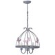 image 5 of Milagro Chandelier Kago 3XE14  Grey and Pink
