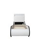image 3 of Orion LED Lights Headboard Gaming Style  White/Black Faux Leather Bed Frame (Single) | White | White | Single