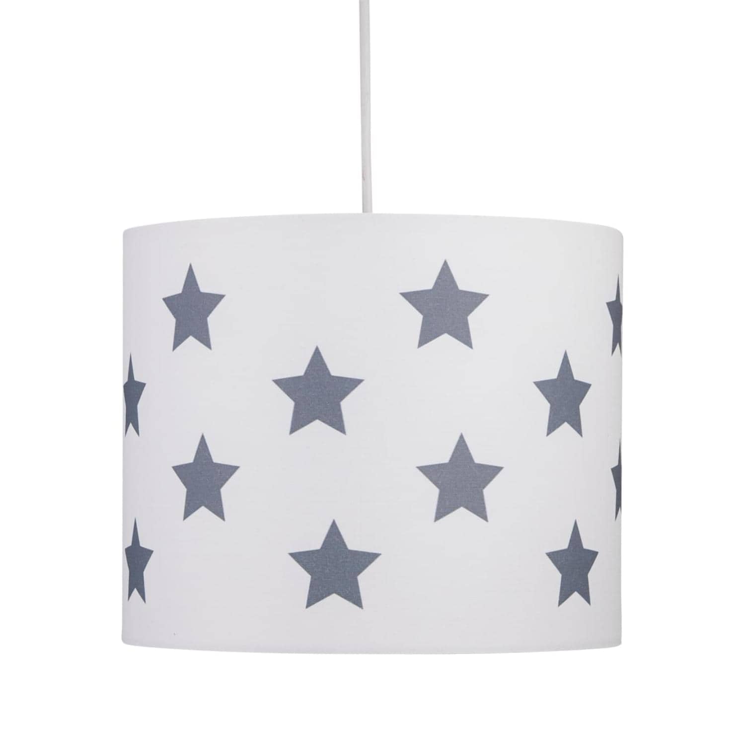 First Choice Lighting White Grey Stars 25cm Light Shade