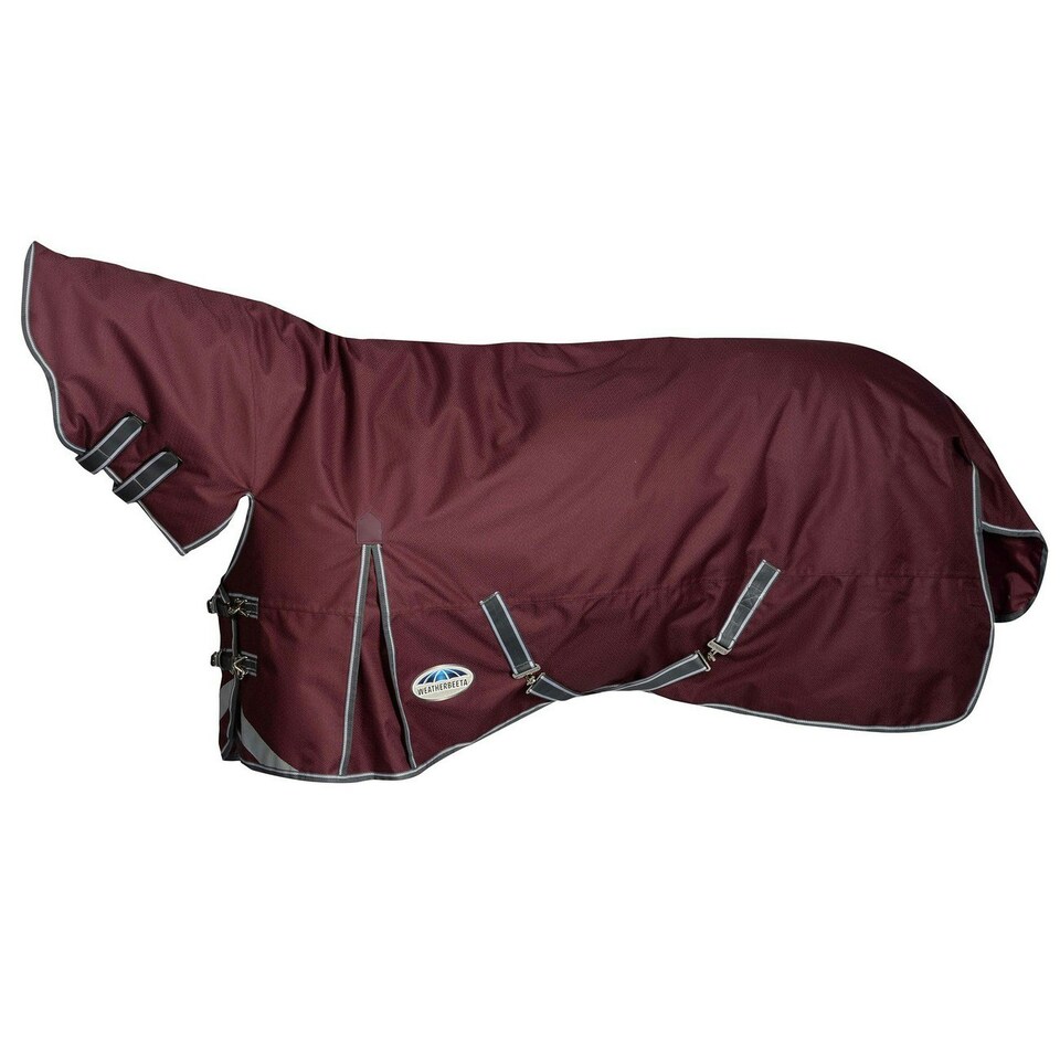 image 1 of Weatherbeeta Comfitec Plus Dynamic II Combo Neck Midweight Horse Turnout Rug - Maroon/Grey/White - 5´ 6"