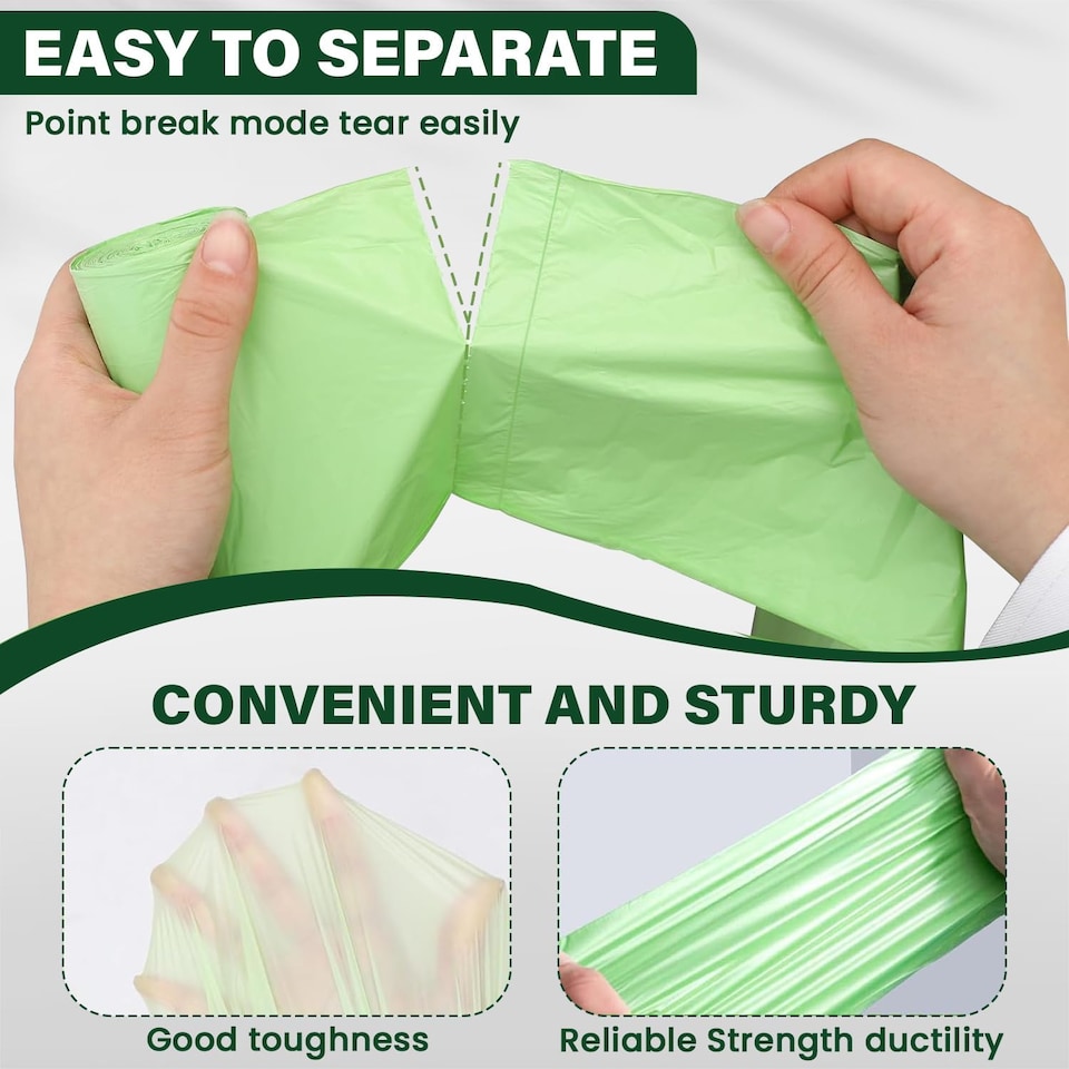 image 1 of ECONX 25 Litre X 200 Biodegradable Bin Liners Bags Food Waste Bags