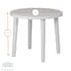 image 5 of Resol Tossa 4 Seater Garden Dining Set - White