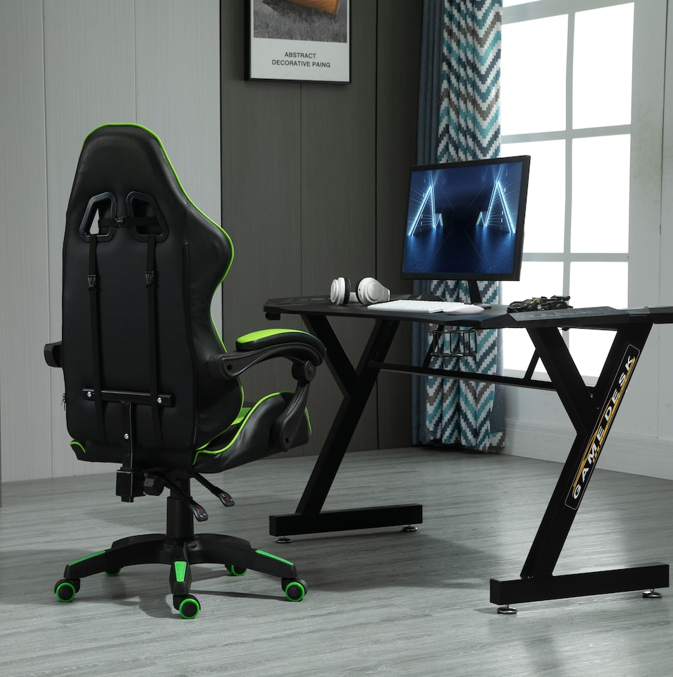 image 1 of Neon Edge Gaming Chair with Tilt and Swivel function  Chair A