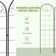 image 5 of Outsunny Set of 2 Metal Trellis for Climbing Plants, Grid Design, 50 x 180cm