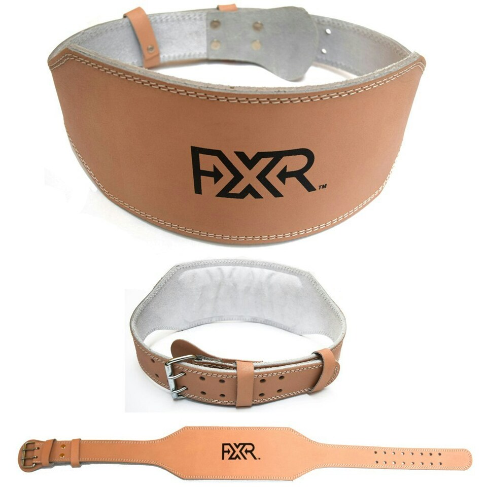 image 1 of Tan Leather Weightlifting Belt - Small | Brown