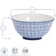 image 3 of Nicola Spring Hand-Printed Cereal Bowls - 16cm - Navy - Pack of 6 | Blue | Blue
