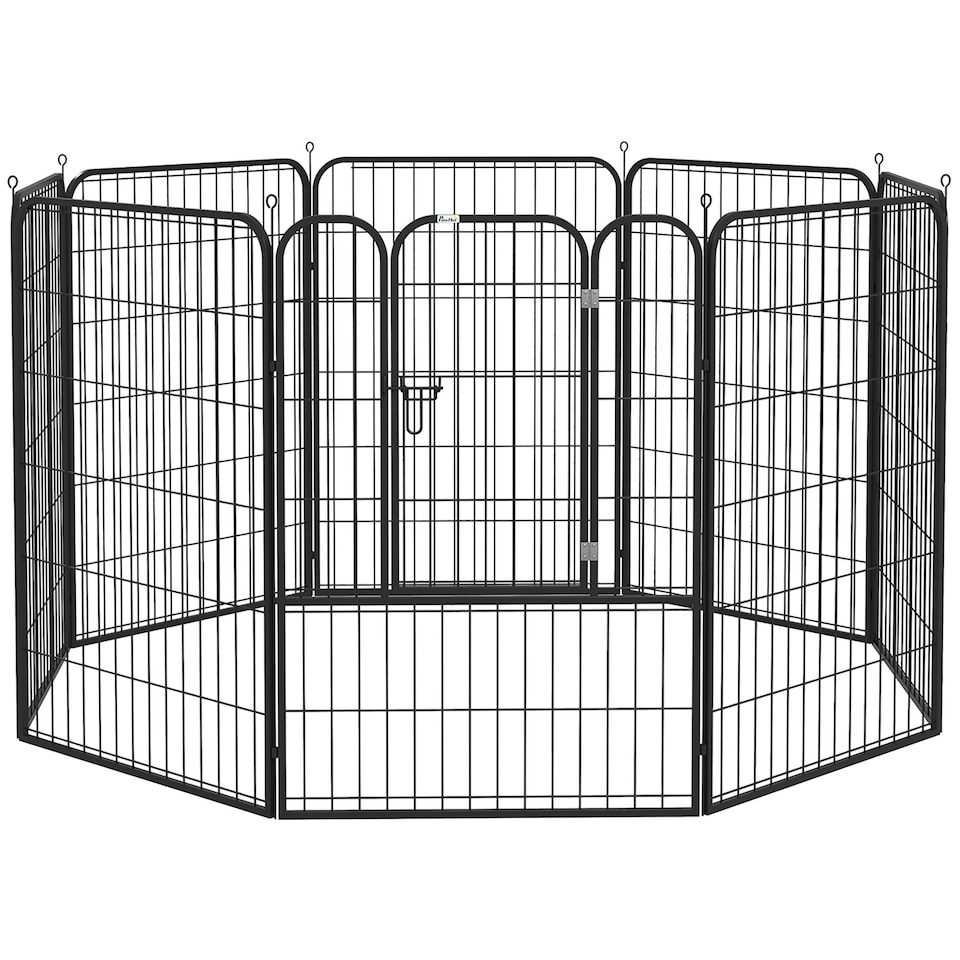 image 1 of PawHut 8 Panels Heavy Duty Puppy Play Pen for Large, Medium Dogs 100Hcm