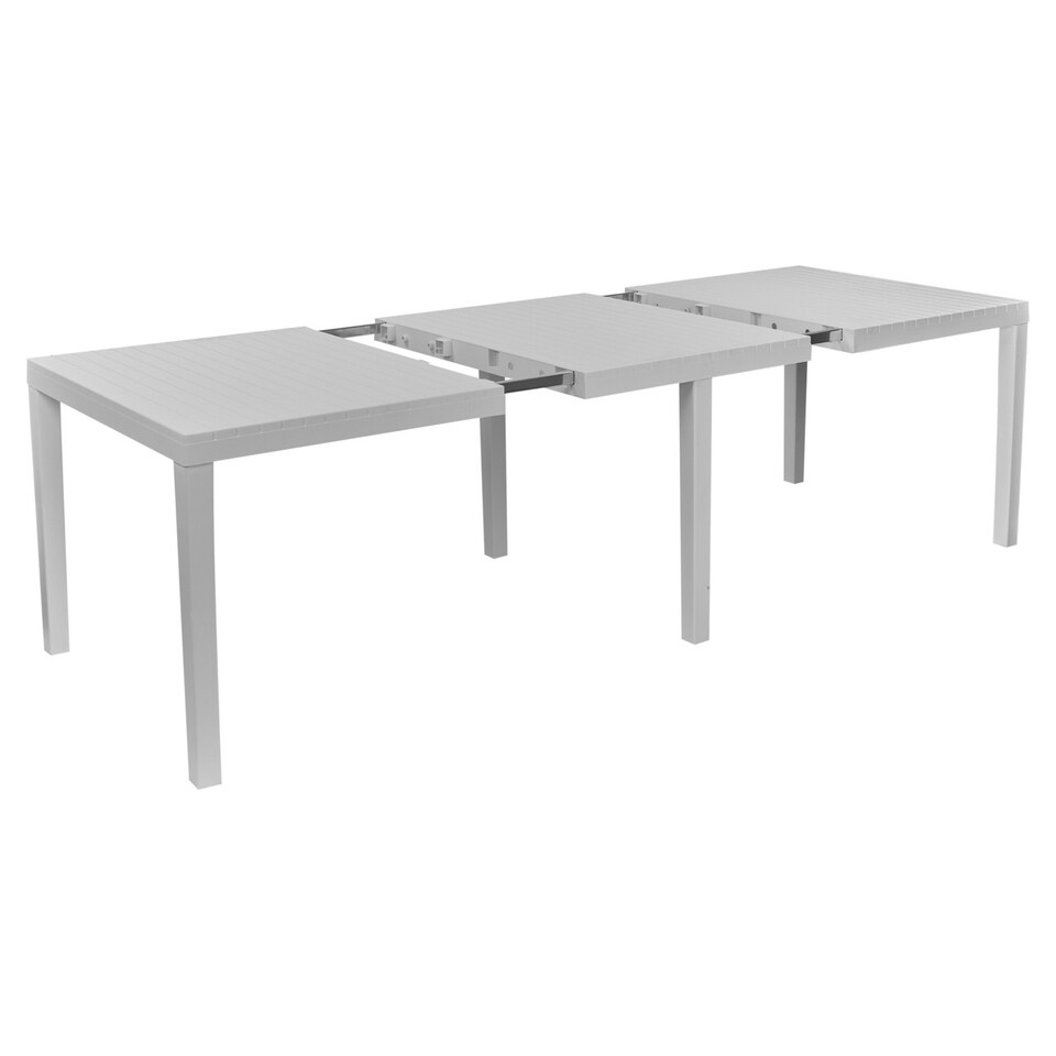 image 1 of Large 2.2M 10-Seater Plastic Adjustable Outdoor Dining Table | White | 1