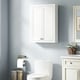 image 2 of HOMCOM Wall Mounted Storage with Adjustable Shelves, Bathroom Wall Cabinet White