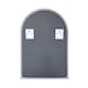 image 3 of Living and Home Arched Wall Mirror with Black Aluminum Frame - 40cm W x 60cm H