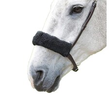 Shires Acrilan Horse Noseband Sleeve - Black - One Size