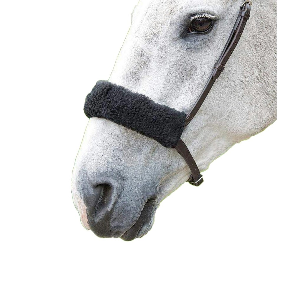 Shires Acrilan Horse Noseband Sleeve - Black - One Size