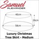 image 2 of Samuel Alexander 58cm x 26cm Medium Willow Christmas Tree Skirt - Dark Grey