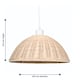 image 6 of Set of 2 Colette - Rattan Dome Pendant Lightshades | Cream | Large | 2