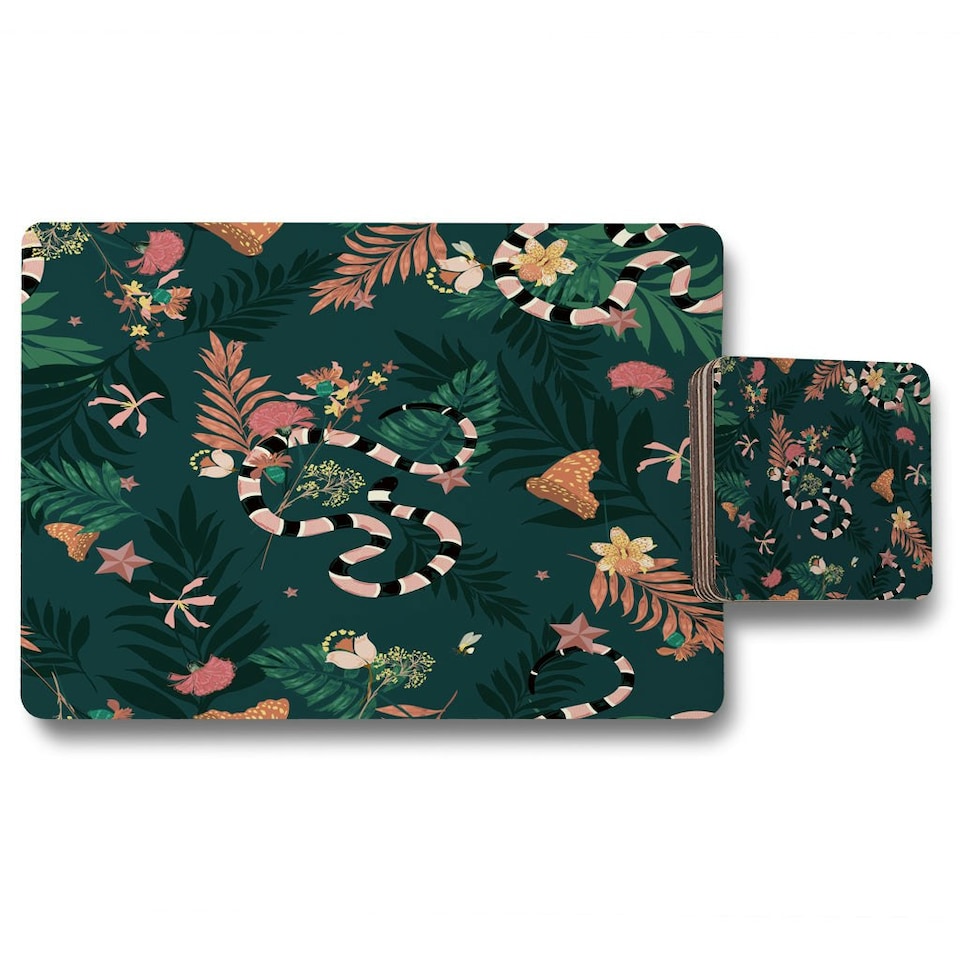 Beautiful dark forest (Placemat & Coaster Set)