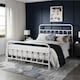 image 1 of Yaheetech Full Classic Iron Platform Bed with High Headboard and Footboard White