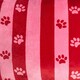 image 7 of OHS Dog Paw Print Soft Plush Plump Cosy Autumn Pumpkin Stripe Leopard Pet Bed Cushion, 80x60cm Multi | Pink/Red - Stripe | L