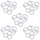 image 1 of Screw Eye Hooks Fasteners Picture Curtain Hanger 18mm Hook 60mm Length 30pc