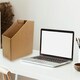image 4 of Kraft Magazine File Corrugated Cardboard Desk Organiser