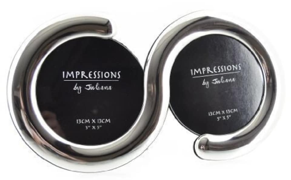 image 1 of Impressions Silverplated Double 'S' Shaped Frame 5" x 5"