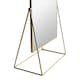 image 4 of Harbour Housewares 32 x 50cm Rectangle Makeup Mirror - Gold - Dressing Table Mirror Bathroom Mirror Vanity Mirror Tabletop Mirror | Gold | Gold | 50 x 32 x 16.5 CM | 1