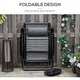 image 5 of Outsunny Foldable Reclining Garden Chair with Headrest, Zero Gravity Deck Sun Lounger Seat Chair with Footrest, Armrest, Cup Holder & Canopy Shade, Light Grey