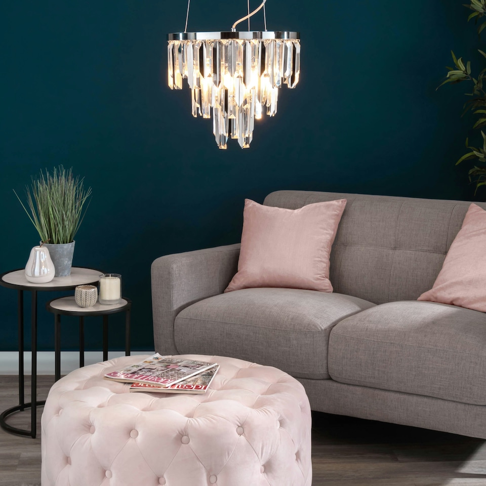 image 1 of BHS Beekham Ceiling Pendant Light, Chrome