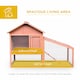 image 2 of PawHut Rabbit Hutch, 2 Tier Bunny House with Asphalt Roof, Ramp, tray, Green