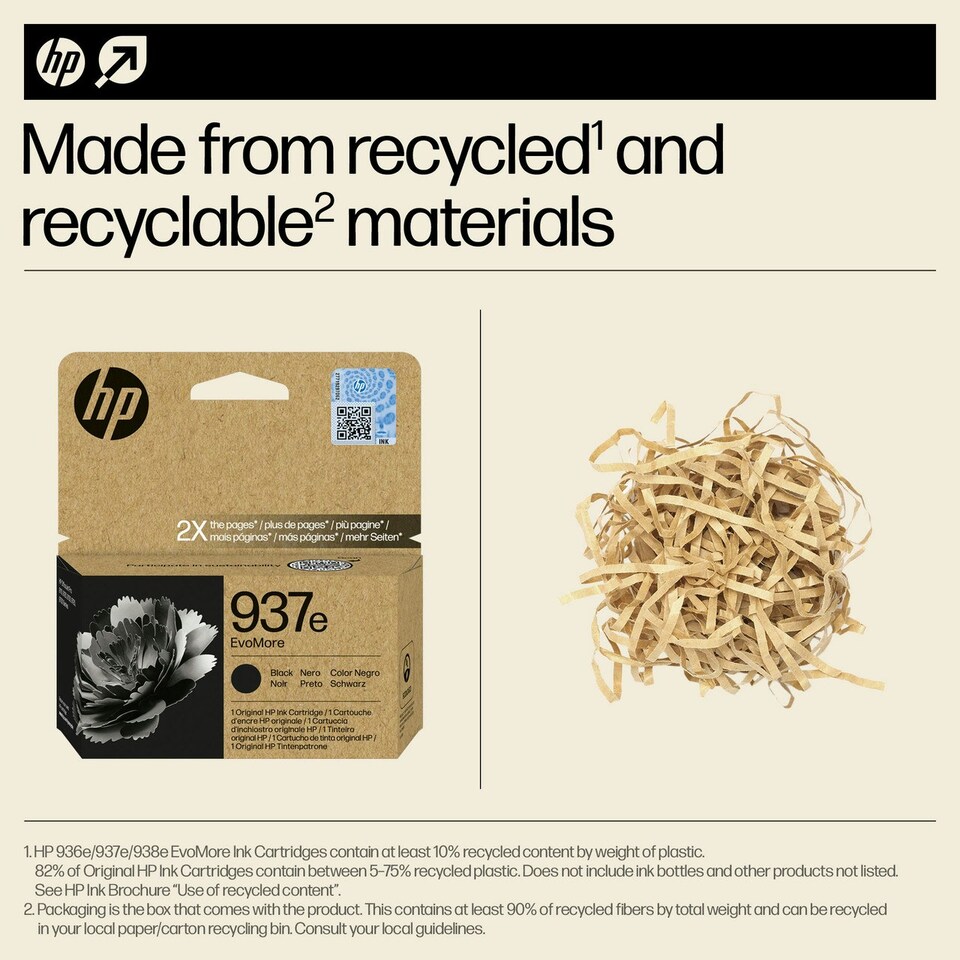 image 1 of HP 937e EvoMore Black Ink Cartridge Black | HP 937e EvoMore Black Ink Cartridge