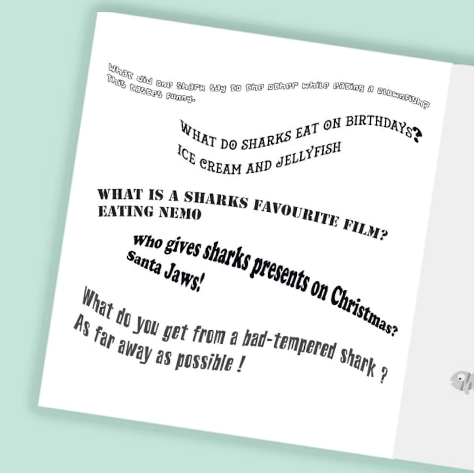 image 1 of Shark Jokes Birthday Card - Funny Birthday Card