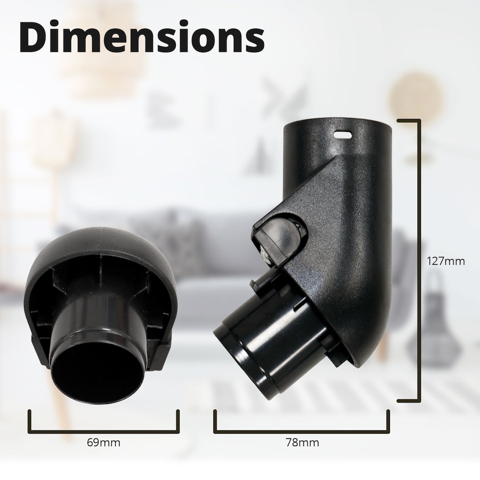 image 1 of Reliapart Black Hose End Connector for Miele S436I S438I S442I 3982544