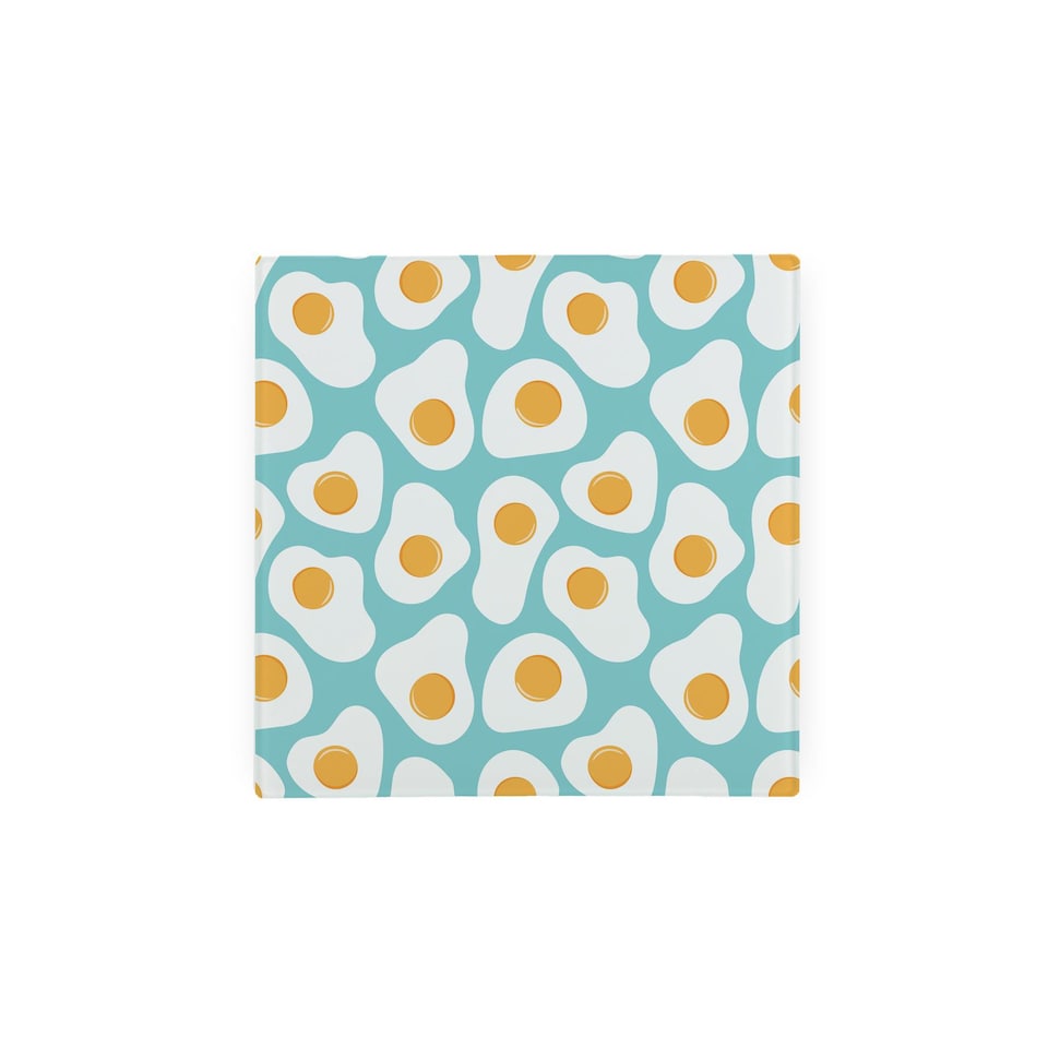 image 1 of Fried Eggs Glass Hot Pot Stand - Heat Resistant Non-Slip Trivet