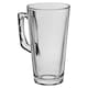 image 7 of Vela Glass Coffee Mugs With Handle Drinking Glass Tea Juice Tall 385ml | Clear | Clear | Set of 4