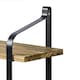 image 3 of Living and Home Industrial 2 Tier Floating Wall Shelves for Home Decor | Brown