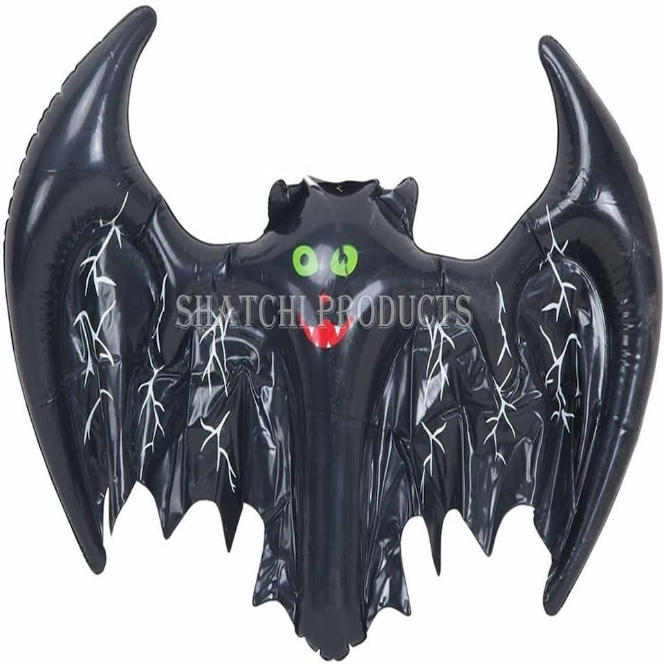 image 1 of Halloween Inflatable Bat 46cm x 36cm Scary Spooky Blow-Up Toy Party Horor Decor