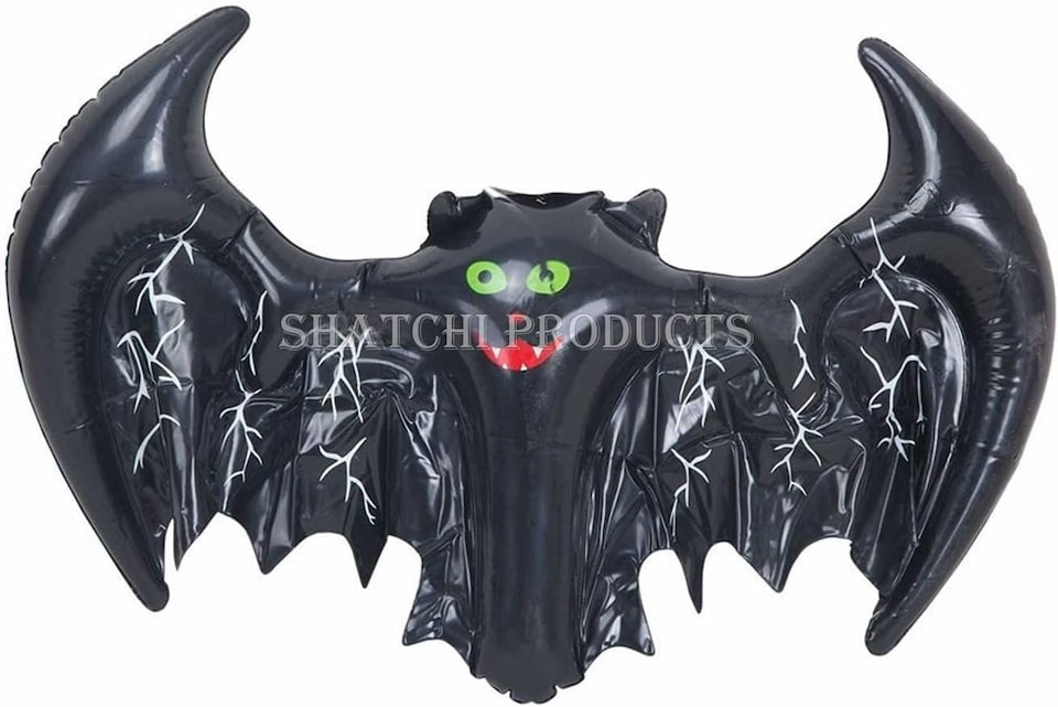 image 1 of Halloween Inflatable Bat 46cm x 36cm Scary Spooky Blow-Up Toy Party Horor Decor