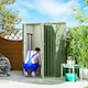 image 2 of Outsunny Outdoor Storage Shed Steel Garden Shed w/ Lockable Door