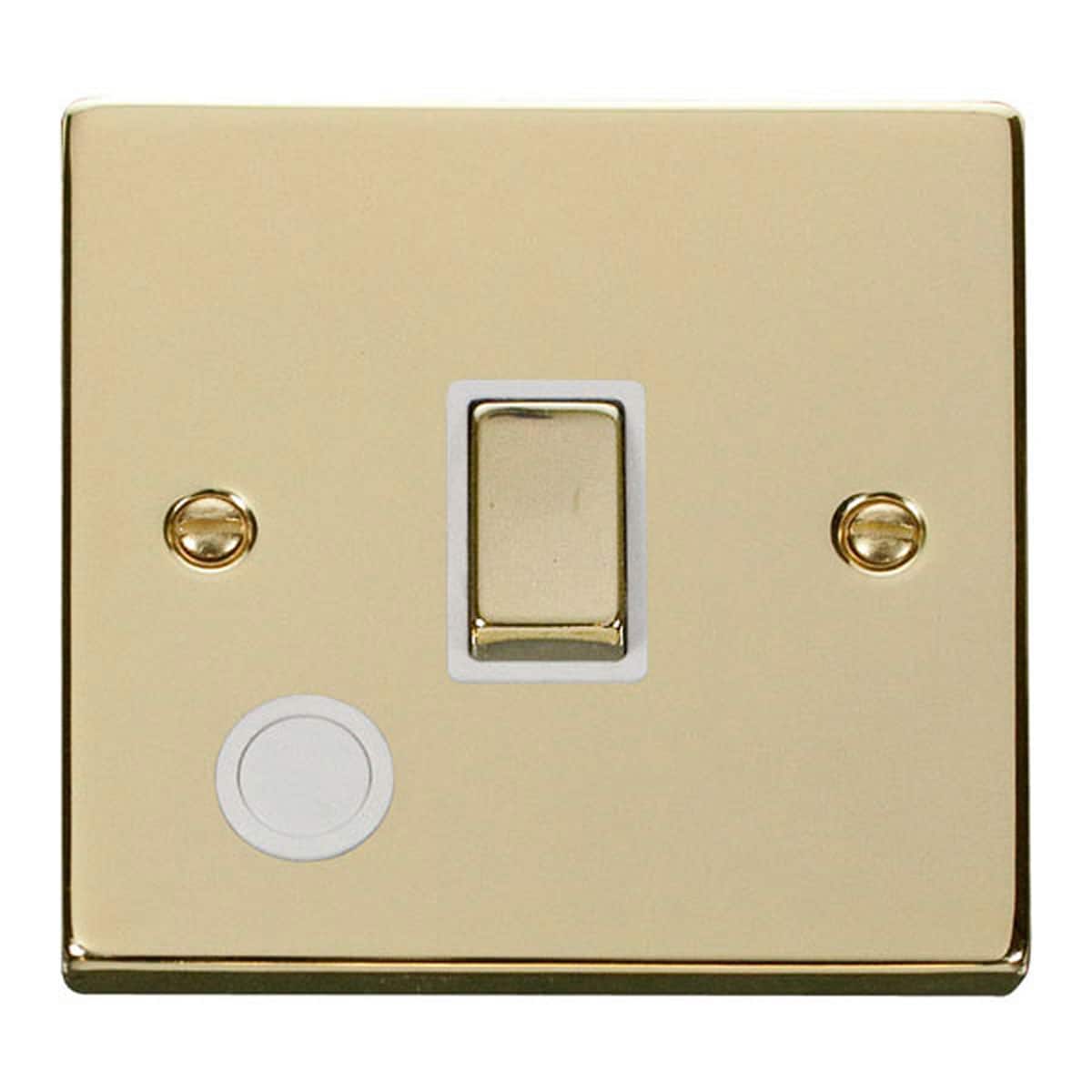 SE HOME Polished Brass 1 Gang 20A Ingot DP Switch With Flex Gold Polished Brass