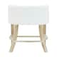 image 5 of Interiors by Premier White Bar Stool with Back, Velvet Seat Breakfast Bar Chair, Kitchen Stool with Footrest, Chair for Bar, Home