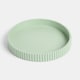 image 1 of OHS Ribbed Round Decorative Tray Table Organiser Countertop Storage
