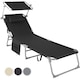 image 9 of Sun Lounger - foldable with sun canopy | Grey | grey | 1