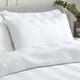 image 2 of Catherine Lansfield So Soft Satin Stripe Duvet Cover Set | White | Single